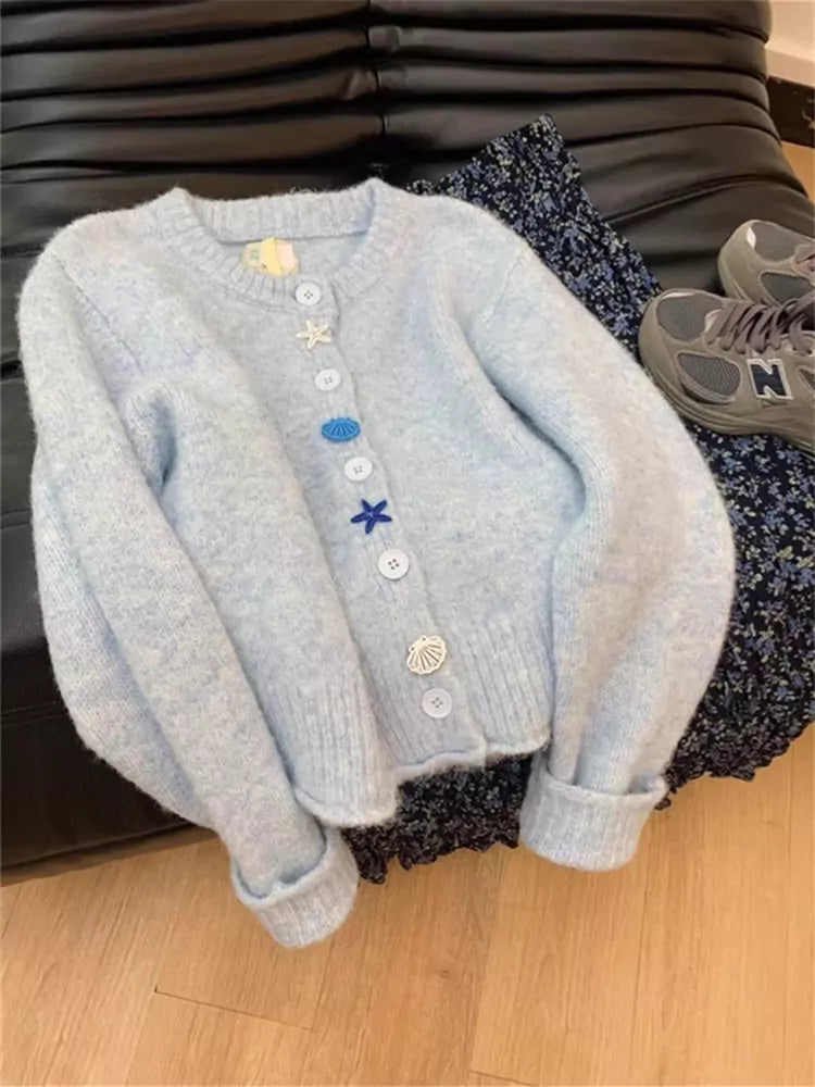 Trendy Relaxed Fit Gentle Style Knit Cardigan