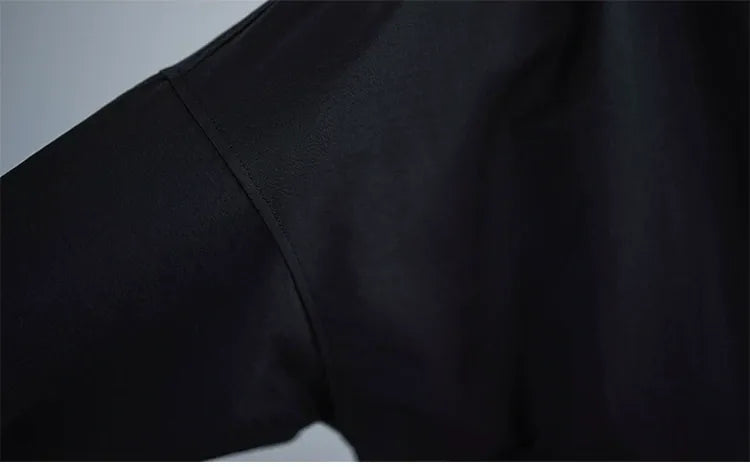 Oversized Square Patch Pocket Button Front Jacket