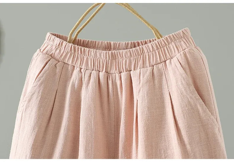 Padded Wide-Leg Pants with Turned-Up Cuffs