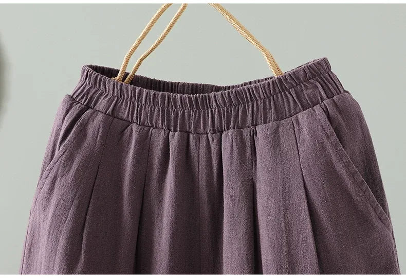 Padded Wide-Leg Pants with Turned-Up Cuffs
