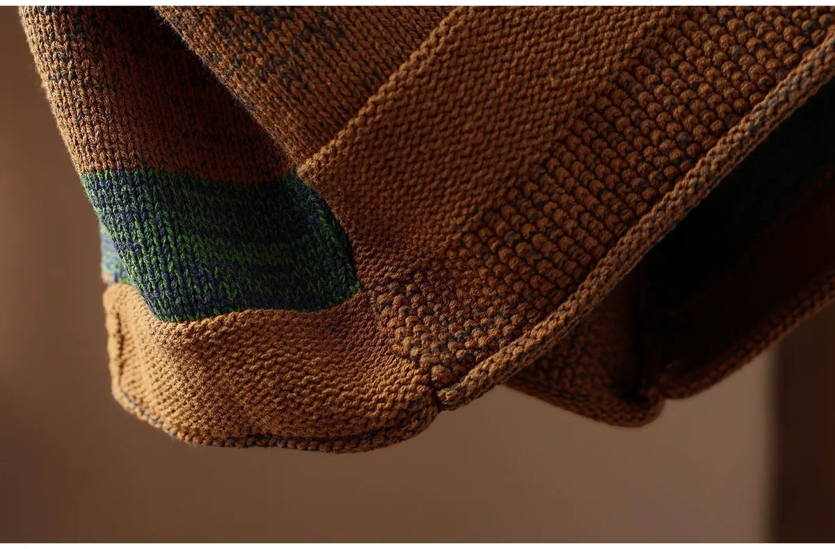 Patch Pocket Color Block Knit Vest