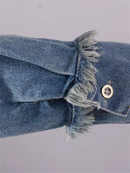 Vestido camisero midi de manga larga con bolsillos rasgados para mujer, talla grande