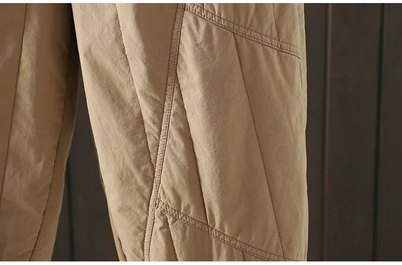 Quilted Balloon Leg Pants with Elastic Waist