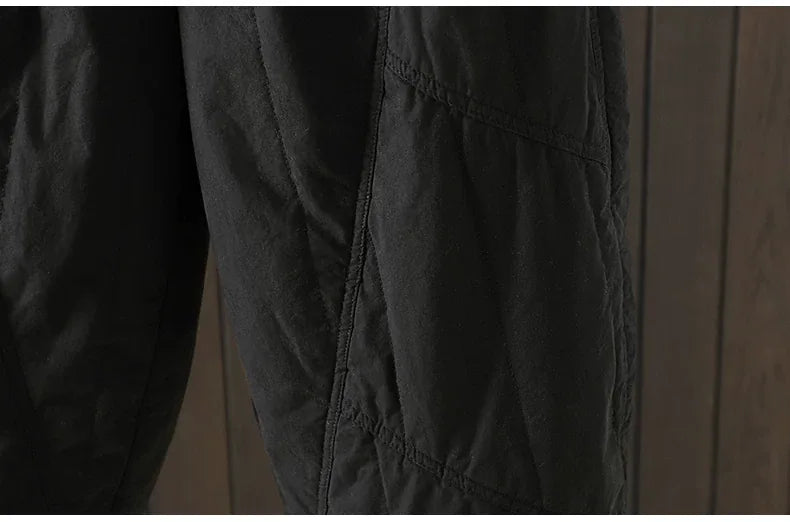 Quilted Balloon Leg Pants with Elastic Waist