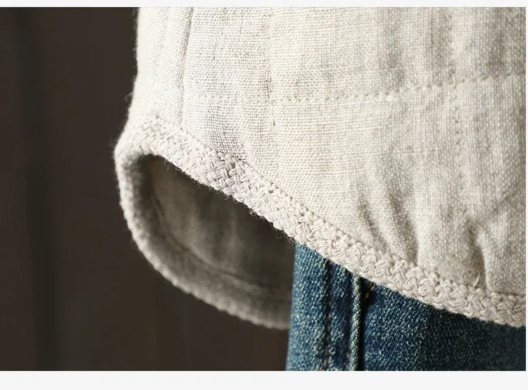 Quilted Hooded Padded Jacket with Wooden Buttons