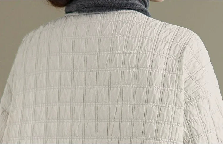 Quilted Padded Jacket with Contrast Cuffs and Patch Pockets