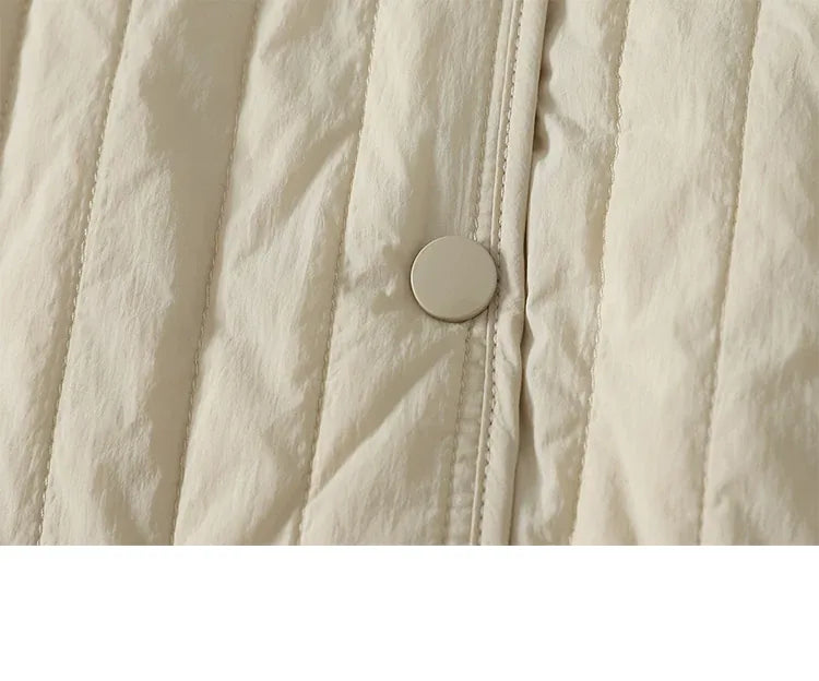 Quilted Padded Jacket with Lantern Sleeves