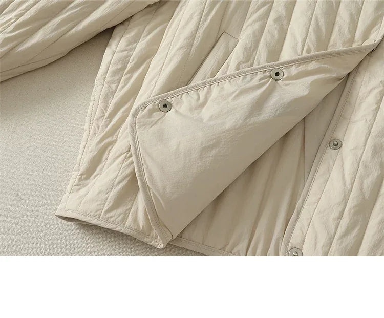 Quilted Padded Jacket with Lantern Sleeves
