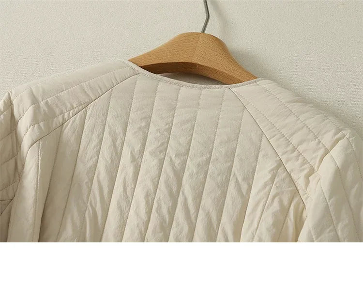 Quilted Padded Jacket with Lantern Sleeves
