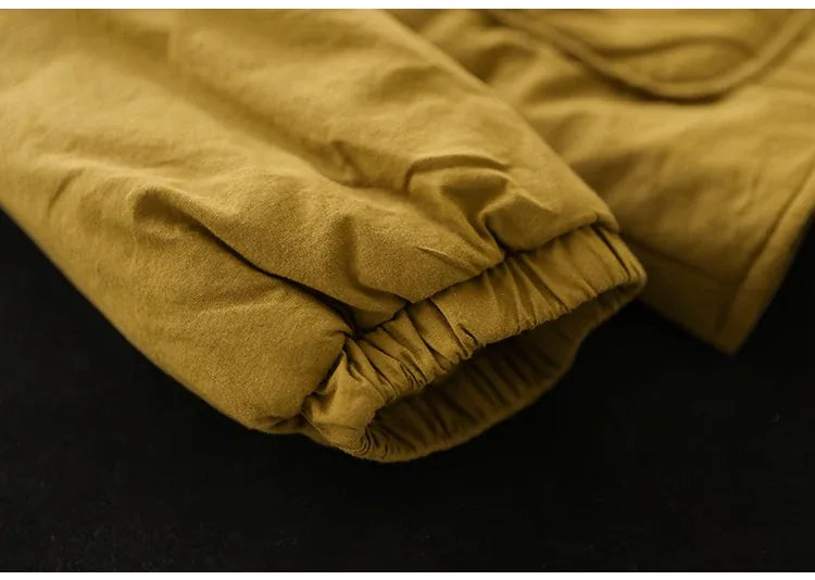 Quilted Padded Jacket with Large Patch Pockets and Elastic Cuffs
