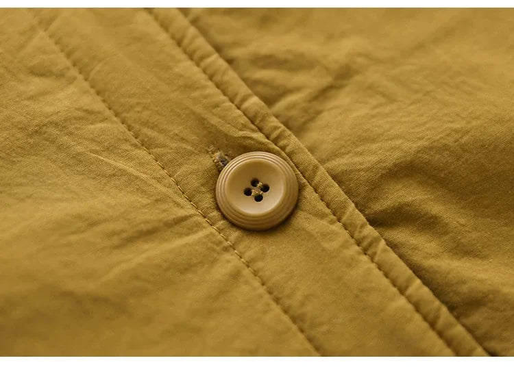 Quilted Padded Jacket with Large Patch Pockets and Elastic Cuffs