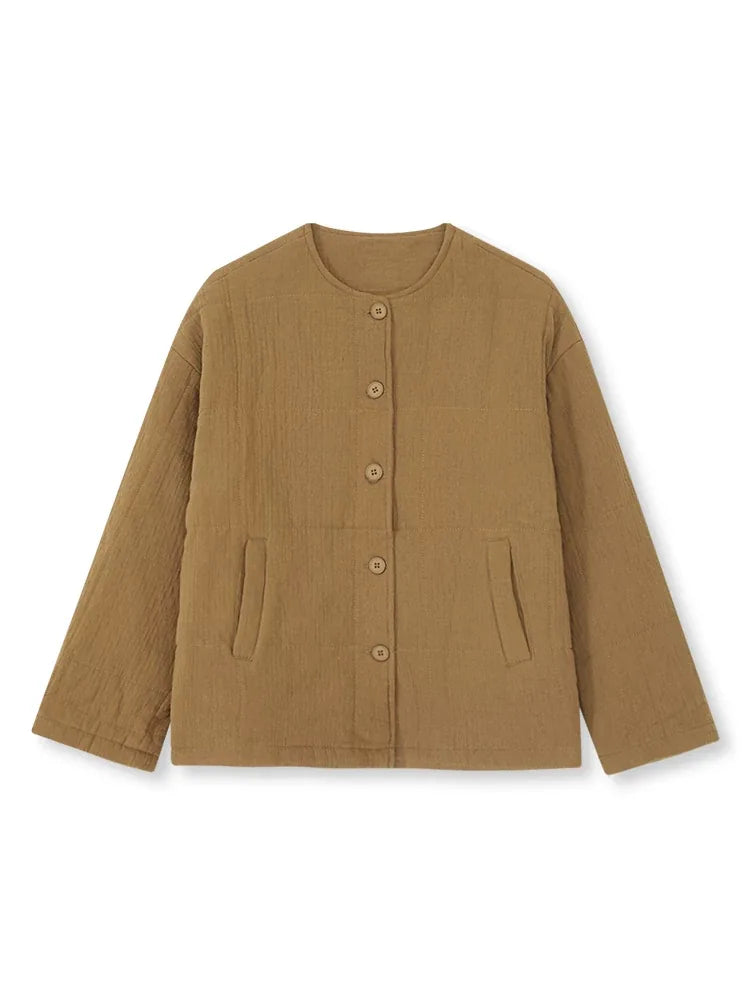 Quilted Padded Jacket with Welt Pockets