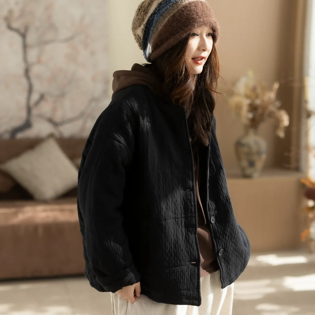 Quilted Padded Jacket with Welt Pockets