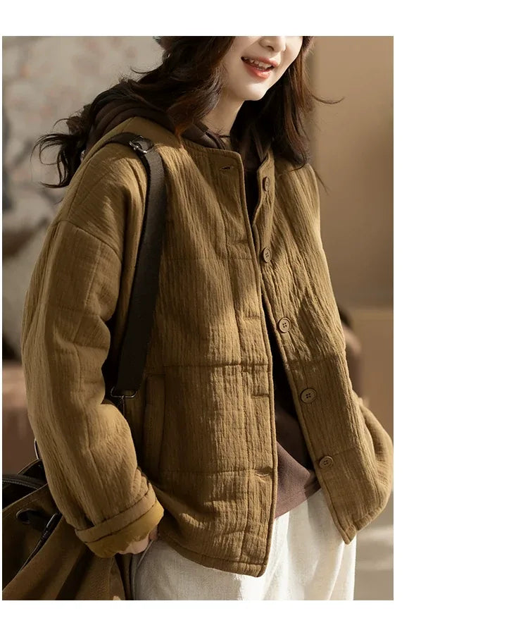 Quilted Padded Jacket with Welt Pockets