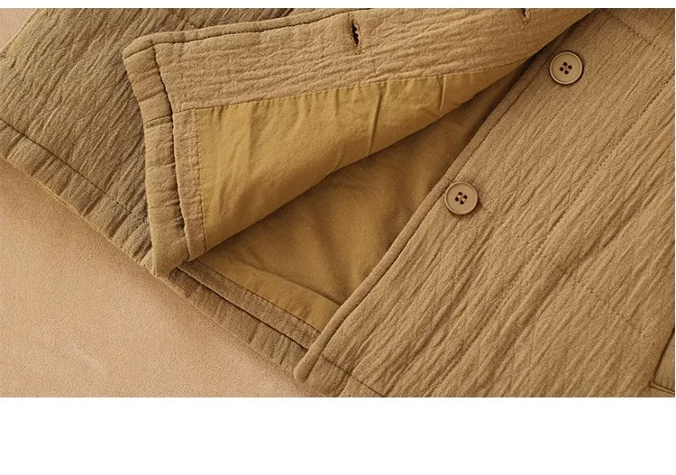 Quilted Padded Jacket with Welt Pockets
