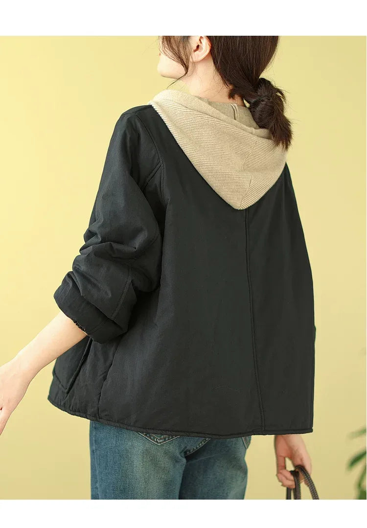 Quilted Patch Pocket Padded Jacket