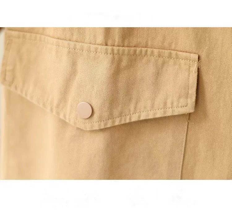 Relaxed Cotton Shirt with Patch Pockets and Button Flap