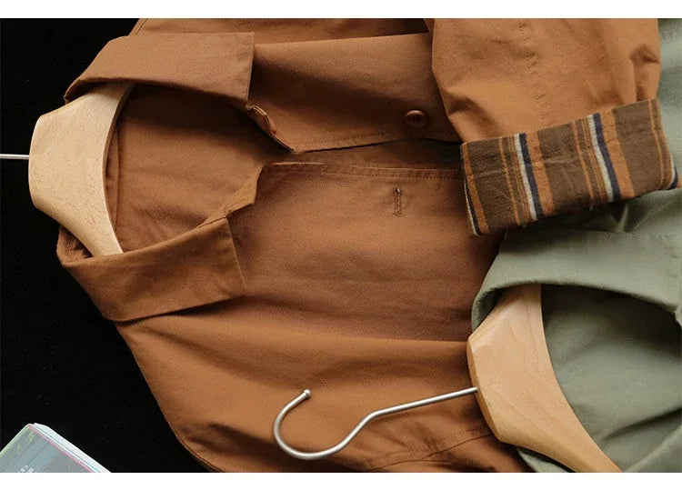 Relaxed Fit Cotton Jacket with Patch Pockets
