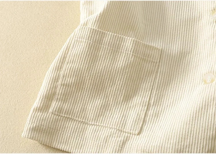 Retro Cotton Corduroy Vest with Patch Pockets
