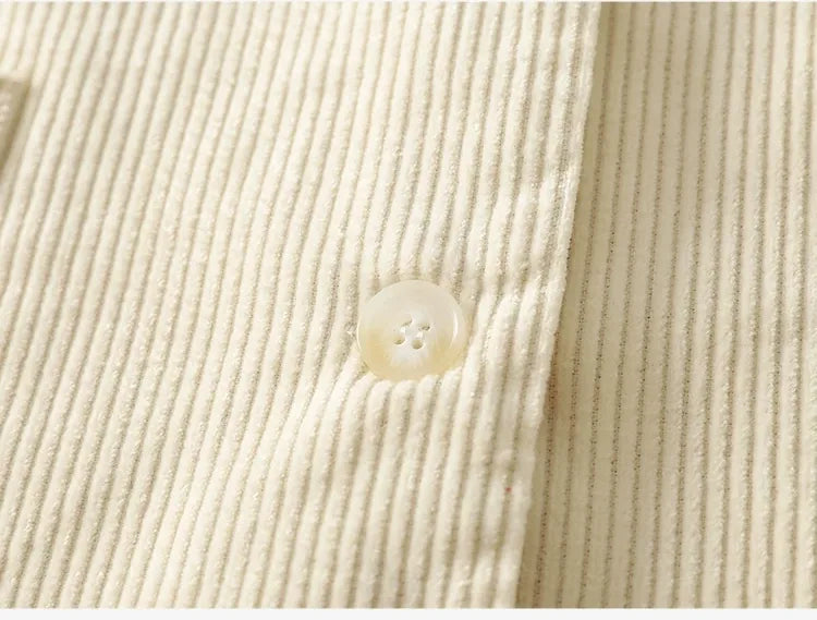 Retro Cotton Corduroy Vest with Patch Pockets