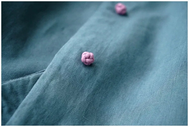 Retro Mandarin Collar Chinese Knot Button Padded Coat