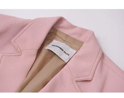Retro Pink Loose Casual Blazer DESPLUS