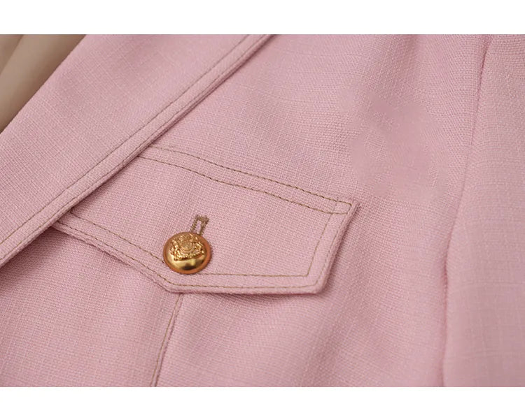 Retro Pink Loose Casual Blazer DESPLUS