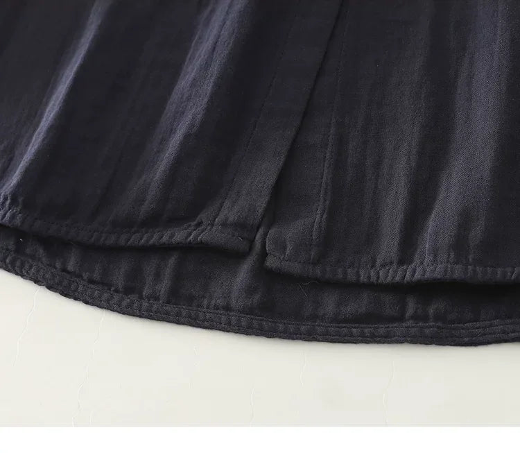 Retro Puff Sleeve Gathered Shoulder Double-Layer Gauze Shirt