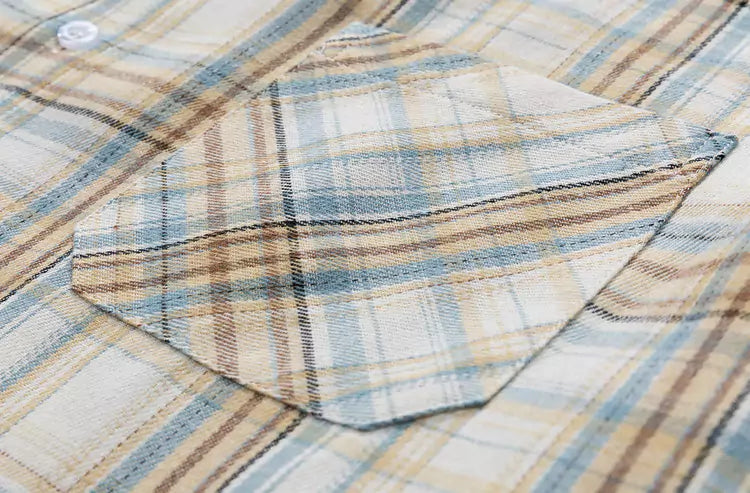 Camisa a cuadros retro de corte relajado
