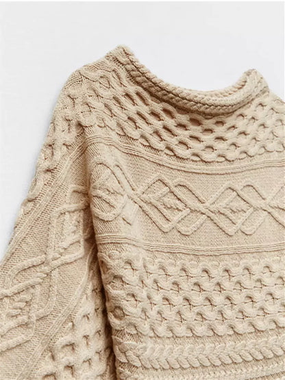 Vestido largo de punto con estilo retro