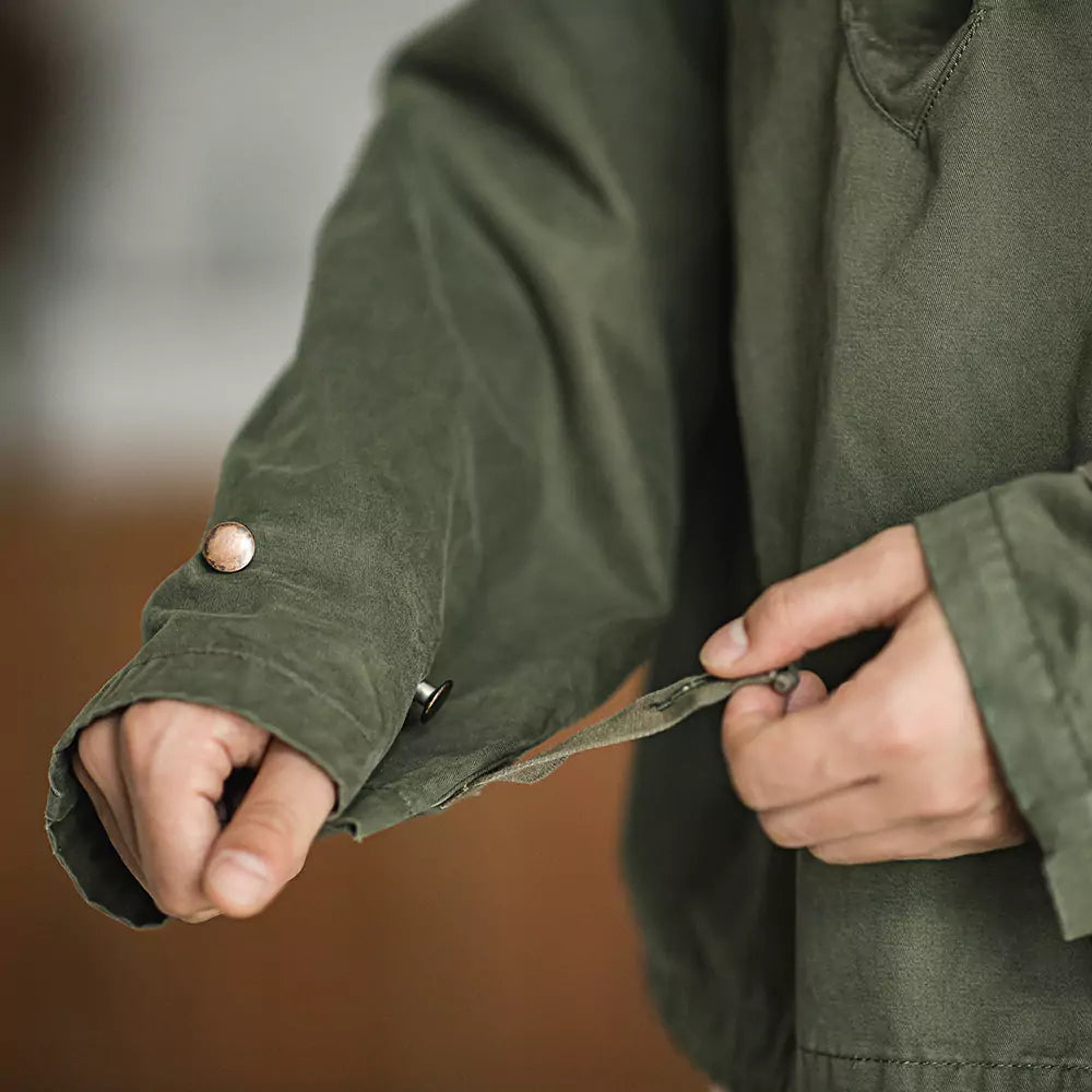 Chaqueta cargo retro versátil con capucha