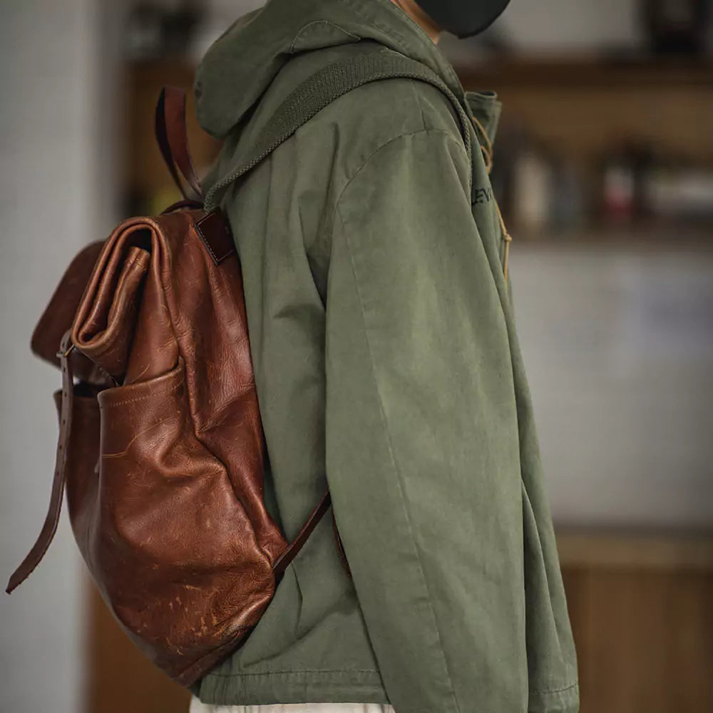Chaqueta cargo retro versátil con capucha