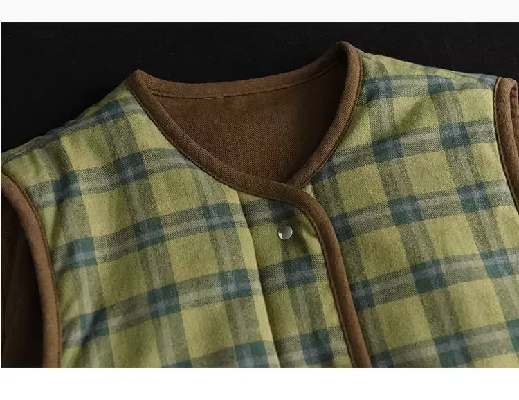 Reversible Quilted Snap Button Vest