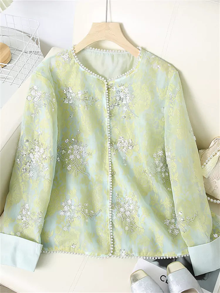 Fashionable New Chinese Style Heavy Embroidered Jacket for Women