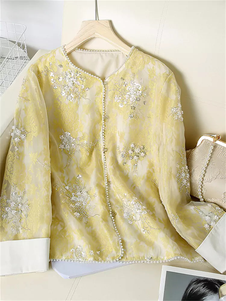 Fashionable New Chinese Style Heavy Embroidered Jacket for Women