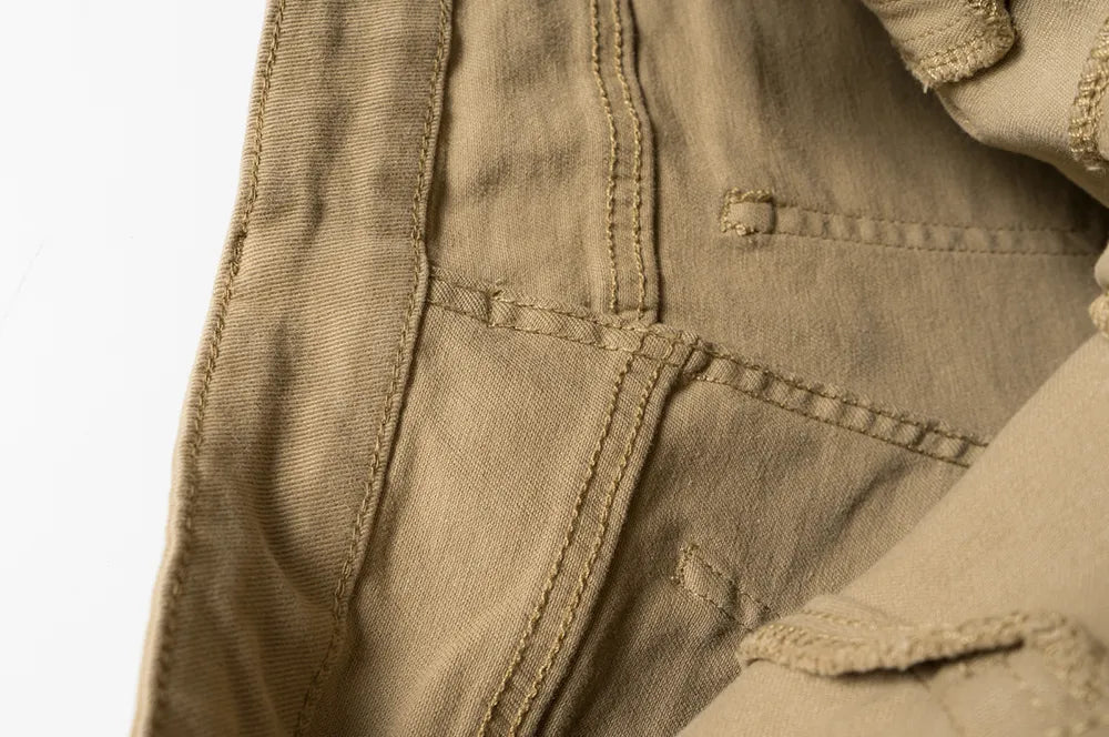 Solid Vintage Pocket Belted Cargo Shorts