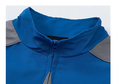 Lockere Jacke mit Sternenaufnäher und Reißverschluss