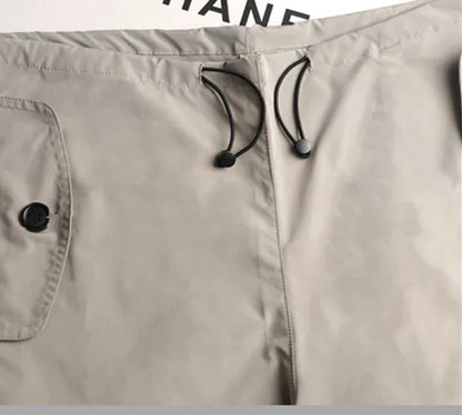 Street Drawstring Parachute Wide Leg Cargo Pants