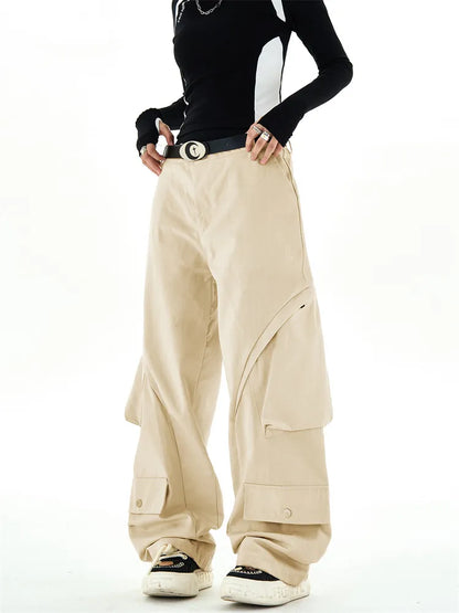 Pantalones cargo holgados con múltiples bolsillos para la calle