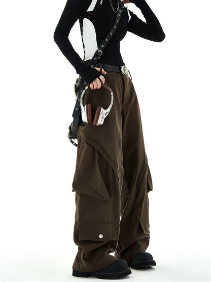 Pantalones cargo holgados con múltiples bolsillos para la calle