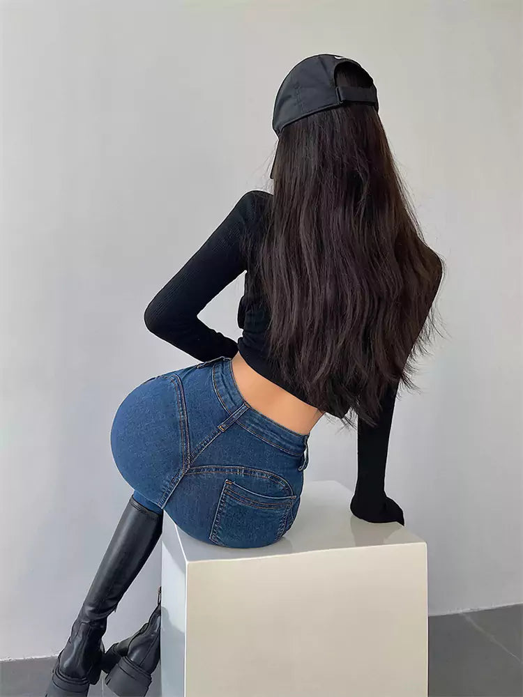 Stretch-High-Waist-Denim-Skinny-Jeans