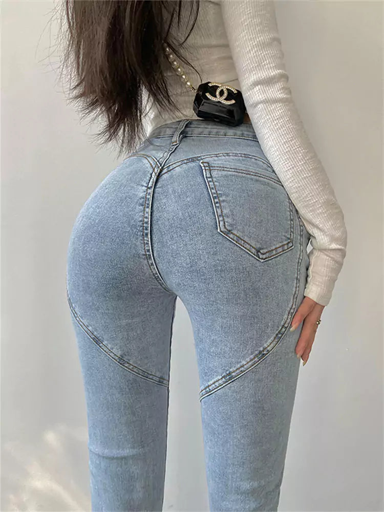 Stretch-High-Waist-Denim-Skinny-Jeans