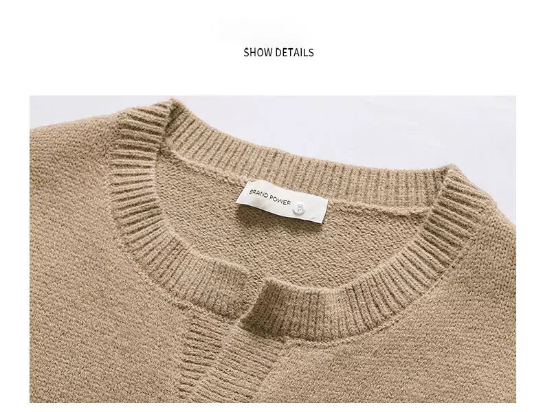 Stylish Solid Color Comfy Warm Sweater