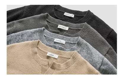 Stilvoller, einfarbiger, bequemer und warmer Pullover