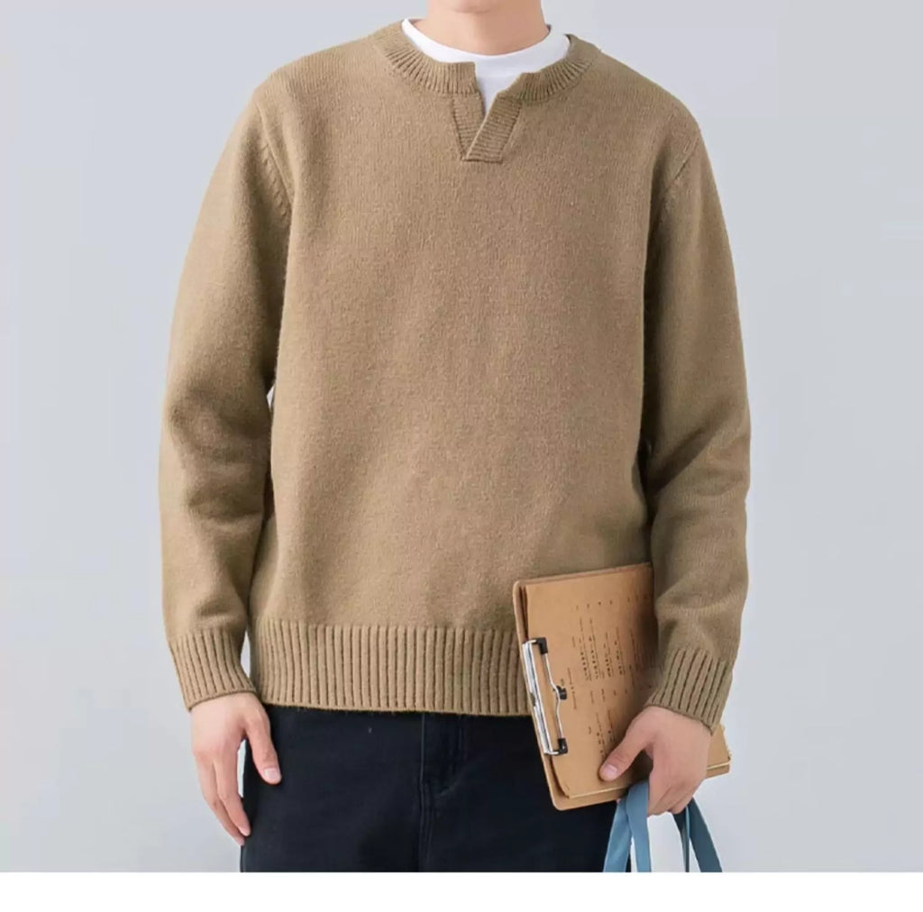 Suéter elegante, cómodo y cálido de color sólido