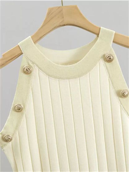 Conjunto de 2 piezas de cárdigan con cuello en V y vestido ajustado de punto con corsé