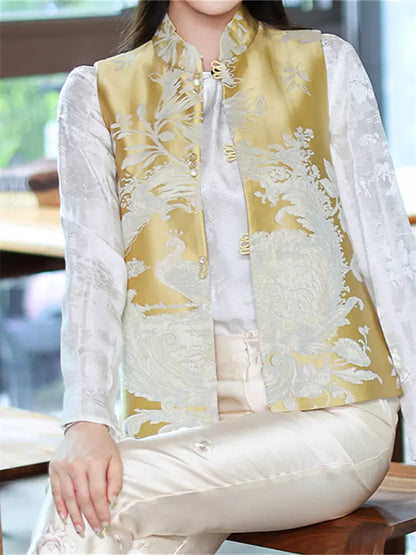 Stilvolle Vintage-Jacquard-Weste für den Winter