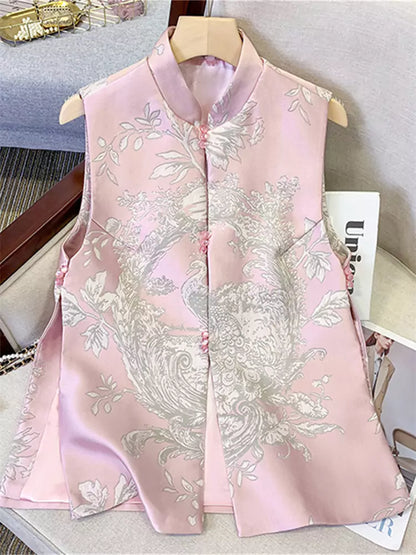 Stilvolle Vintage-Jacquard-Weste für den Winter