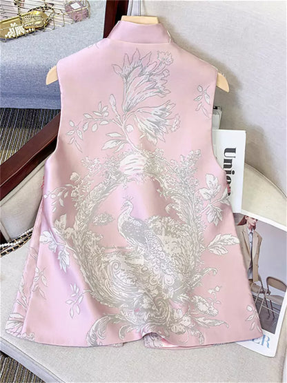 Stilvolle Vintage-Jacquard-Weste für den Winter