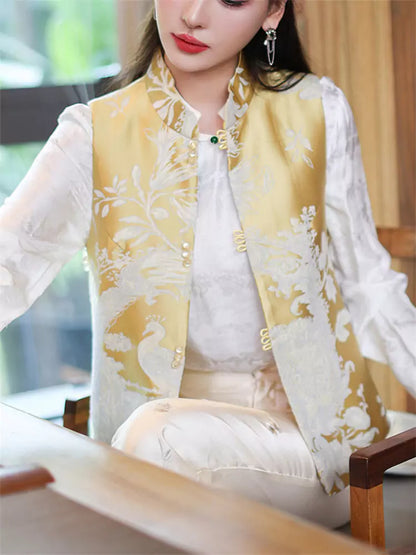 Stilvolle Vintage-Jacquard-Weste für den Winter